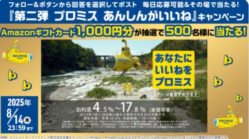 500名様にAmazonギフトカードが当たる毎日応募Xキャンペーン