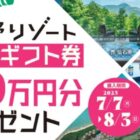 星野リゾート宿泊ギフト券 10万円分 / 最大5万スギポイント
