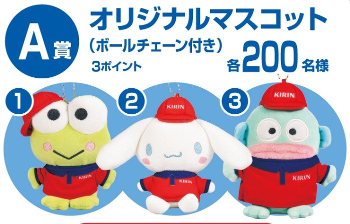 サンリオキャラクターズグッズやえらべるPayが当たるキリン自販機限定キャンペーン