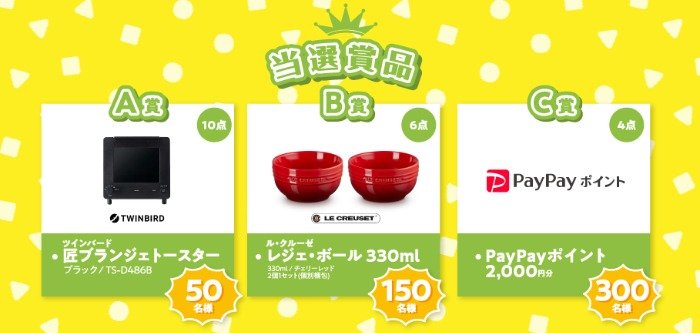 トースターやPayPayポイントも当たる第一パンのクローズドキャンペーン