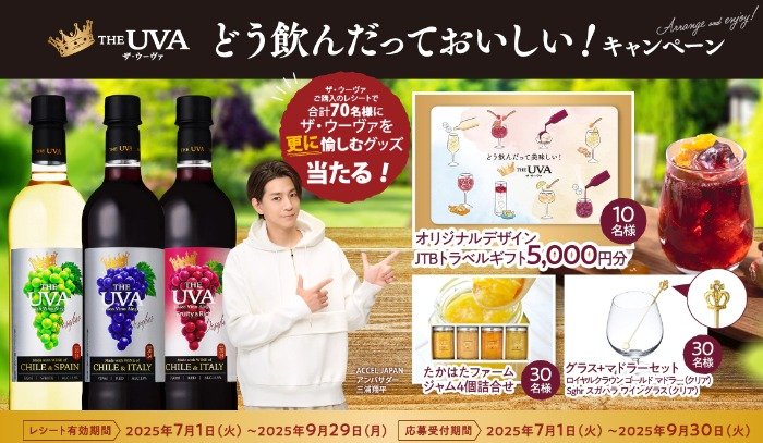 旅行券やジャムセットなども当たるサントリーのクローズドキャンペーン