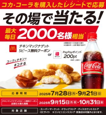 毎日抽選！無料クーポンやPayPayポイントなどが当たる大量当選キャンペーン