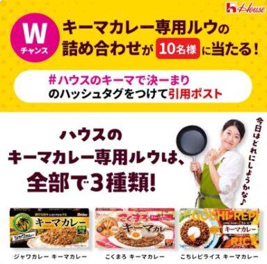 キーマカレー専用ルウの詰め合わせがその場で当たるキャンペーン