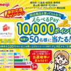 10,000円分のえらべるPayが当たる明治の地域限定キャンペーン