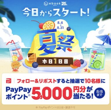 PayPayポイント5,000円分がその場で当たる毎日応募Xキャンペーン