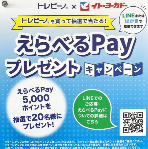 【イトーヨーカドー×東レ】5,000円分のえらべるPayが当たるクローズドキャンペーン
