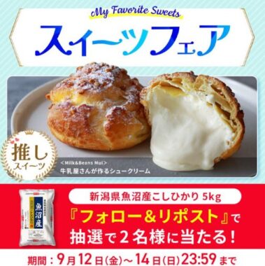 新潟県魚沼産こしひかり5kgが当たる毎日応募Xキャンペーン