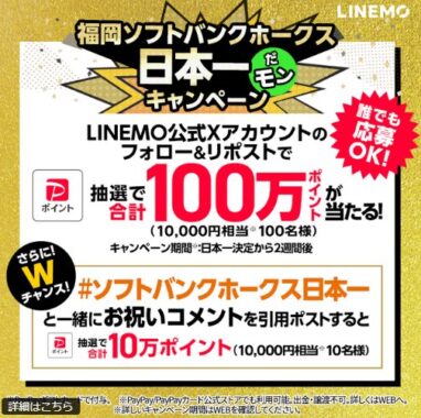 10,000円分のPayPayポイントが当たる豪華毎日応募Xキャンペーン