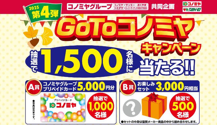 【コノミヤ】5,000円分のプリカやお楽しみセットなどが当たるキャンペーン
