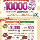 最大10,000WAON POINT / ハローキティコラボグッズ