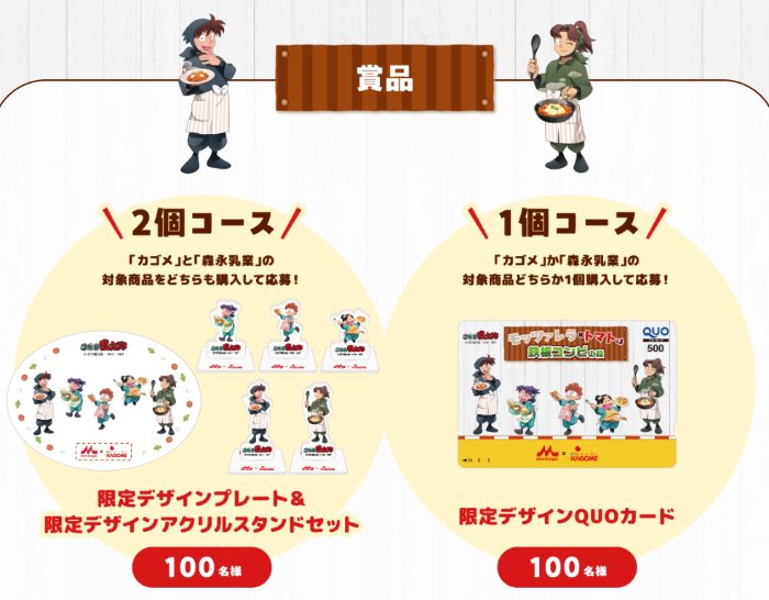 忍たま乱太郎グッズが当たる森永乳業×カゴメのコラボキャンペーン