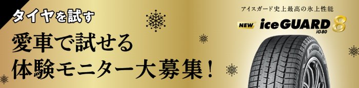 氷にも雪にも強いスタッドレスタイヤがお試しできる商品モニター懸賞