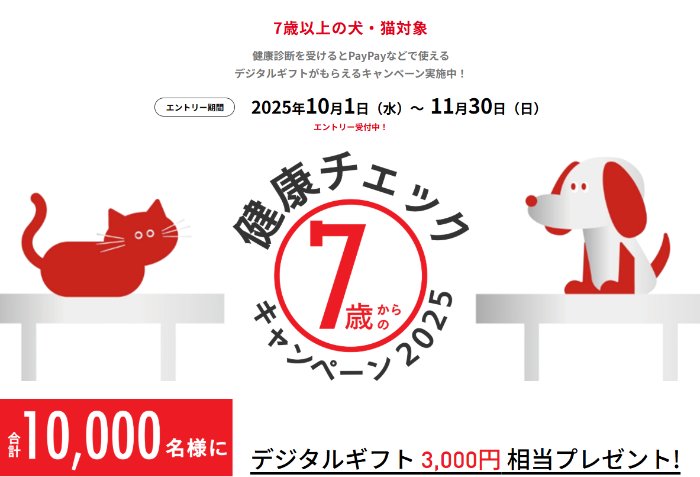 10,000名様にデジタルギフトが当たる7歳からの健康チェックキャンペーン
