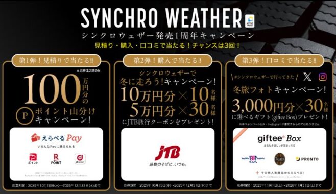 最大10万円分のJTB旅行券が当たるダンロップの豪華クローズドキャンペーン
