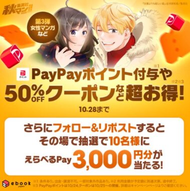 
えらべるPay3,000円分がその場で当たるXキャンペーン
