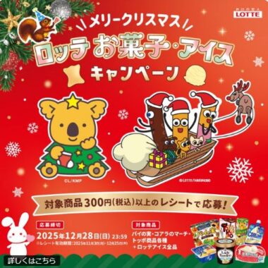 ロッテのお菓子詰め合わせやえらべるPayが当たるクリスマスキャンペーン