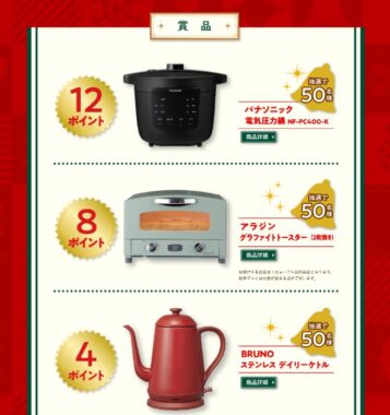 Wチャンスもあり!キッチン家電などが当たる雪印メグミルクのクローズド懸賞