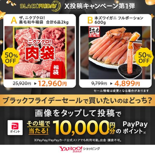 10,000円相当のPayPayポイントがその場で当たる豪華X懸賞