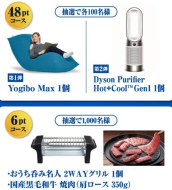 Yogibo MaxやDyson空気清浄機も当たるキリンビールの豪華懸賞