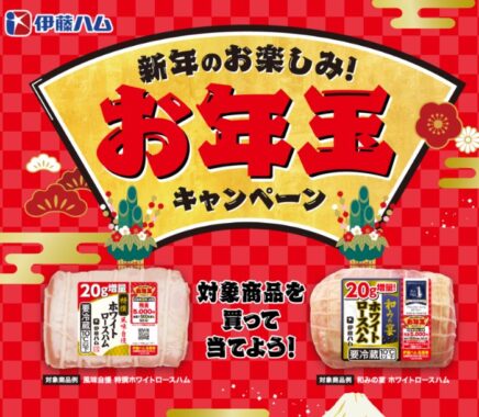 現金5,000円が500名様に当たる伊藤ハムのお年玉キャンペーン