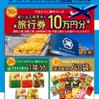旅行券 10万円分 / プライドポテト 1年分 / 湖池屋商品 40袋