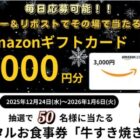 宮本むなしデジタル食事券 / Amazonギフトカード 3,000円分
