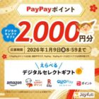 デジタルギフト 2,000円分
