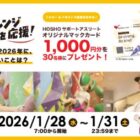 1,000円分のオリジナルマックカードがその場で当たる毎日応募キャンペーン