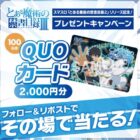 2,000円分のオリジナルQUOカードが当たる毎日応募Xキャンペーン