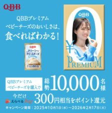 10,000名様にえらべるPay300円相当が当たるQBBのクローズドキャンペーン