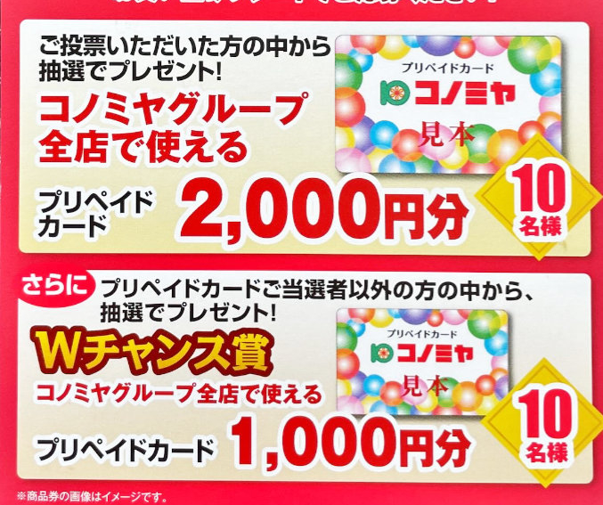 コノミヤ×フルタ製菓】コノミヤグループのプリカが当たるクローズド