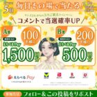 えらべるPay 最大1,500円分