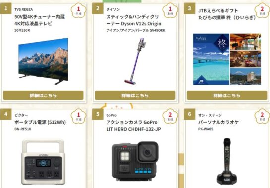 豪華家電やカタログギフトなども当たるJ:COMの福袋キャンペーン