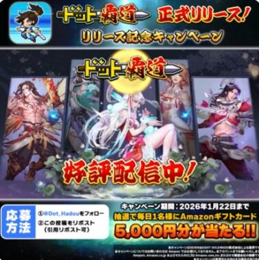 毎日1名様にAmazonギフトカード5,000円分が当たるXキャンペーン