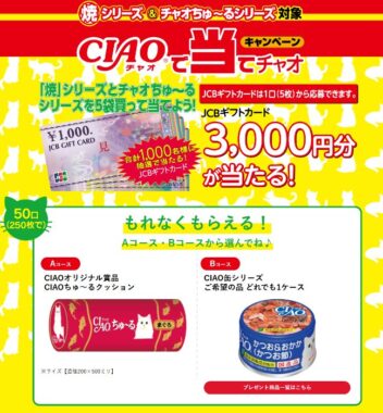 全プレもアリ!JCBギフトカードが当たる大量当選ハガキ懸賞