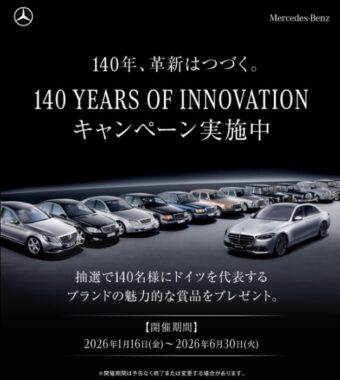 ドイツを代表するブランドの魅力的な賞品が当たるメルセデス・ベンツのキャンペーン
