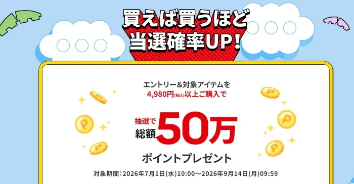 楽天ポイント 最大30,000ポイント