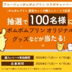 ポムポムプリン ルーム宿泊券 / ぬいぐるみ / QUOカード 500円分 / アルージェ商品