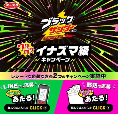 えらべるPayやブラックサンダー詰め合わせが当たるクローズドキャンペーン