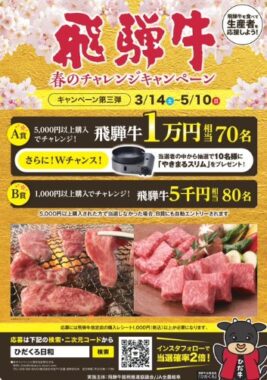 飛騨牛ややきまるスリムが当たる豪華クローズドキャンペーン
