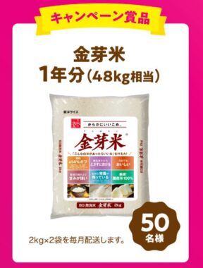 【マタニティ限定】金芽米1年分が当たるLINEクイズキャンペーン
