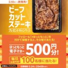 ほっともっと電子マネー 500円分