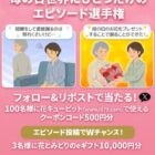花とみどりのeギフト500円分がその場で当たるXキャンペーン