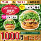 フレッシュネスバーガー店頭で使えるCWGカード1,000円分が当たるキャンペーン