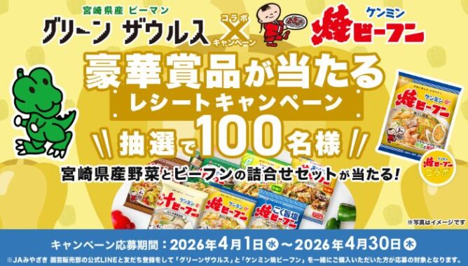 宮崎県産野菜とビーフンの詰め合わせセットが当たるレシートキャンペーン