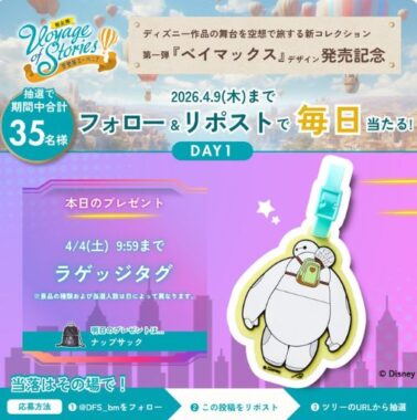 ベイマックスデザインITEMが当たる毎日応募Xキャンペーン