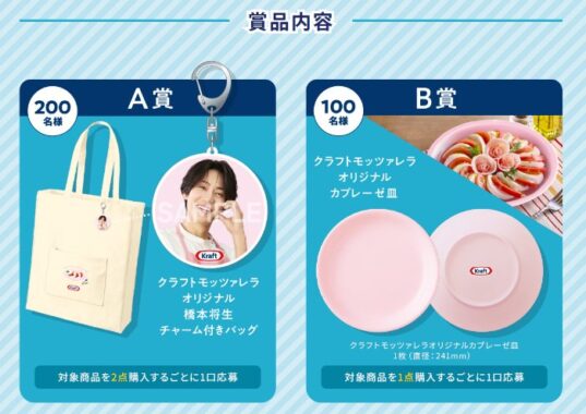 橋本将生チャーム付きバッグやオリジナルカプレーゼ皿が当たるキャンペーン