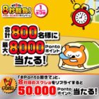 800名様に最大8,000Pontaポイントが当たるXキャンペーン