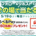 えらべるPay200ポイントがその場で当たるキャンペーン