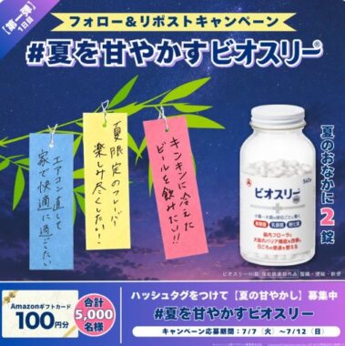 5,000名様にAmazonギフト券100円分がその場で当たるXキャンペーン